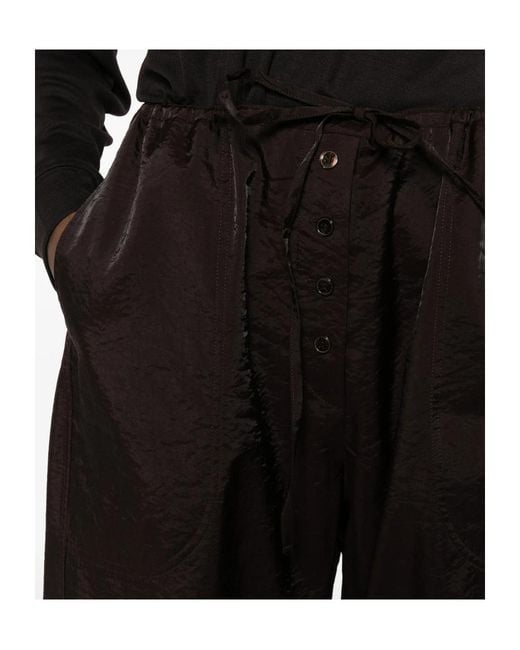 Studio Nicholson Gray Button-Front Casual Pants