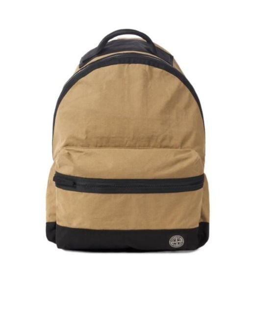Stone Island Natural Double Coated Backpack for men