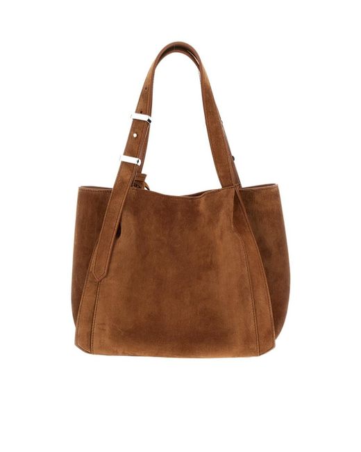 Ralph Lauren Brown Collection Charm Detailed Small Tote Bag