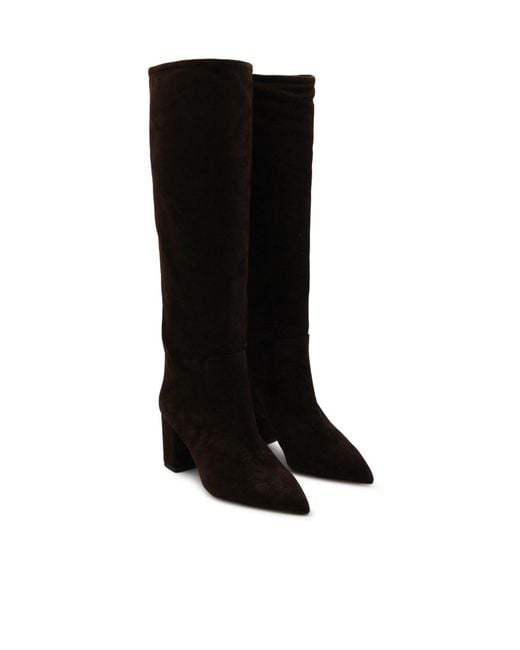 Paris Texas Black Anja Suede Pointed-Toe Boots