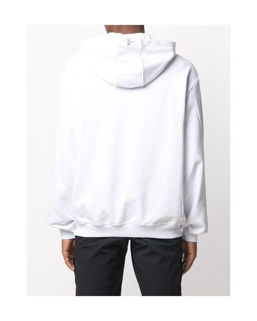 McQ Alexander McQueen White Drawstring Hoodie for men