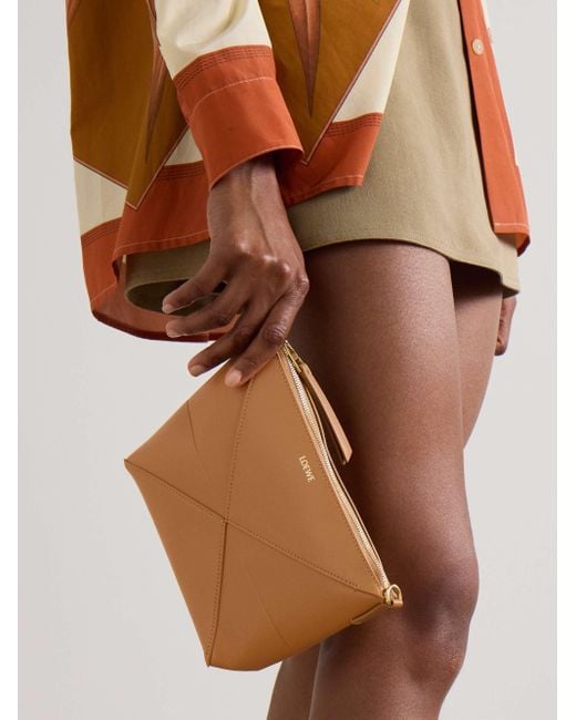 Loewe Brown Puzzle Fold Pouch
