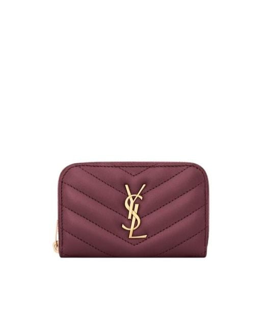 Saint Laurent Purple Cassandre Change Purse