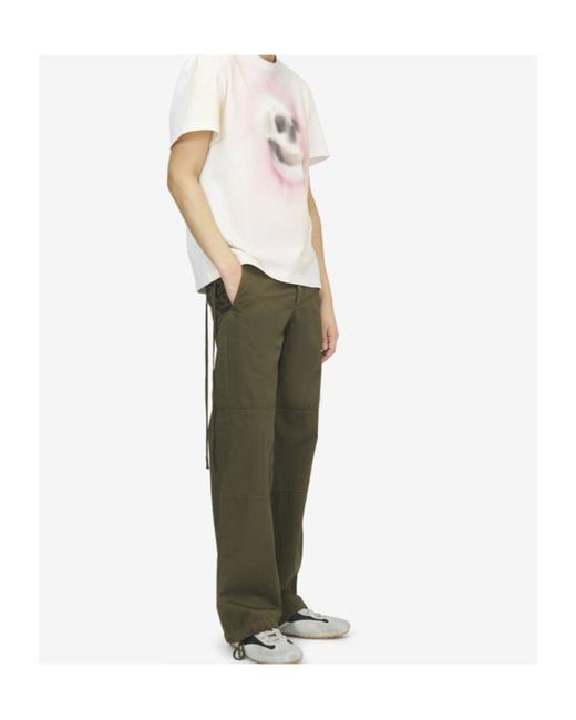 McQueen White Skull-Print T-Shirt for men
