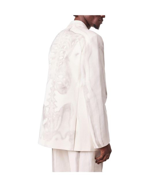 Off-White c/o Virgil Abloh White Body Scan Relax Denim Double Jacket for men