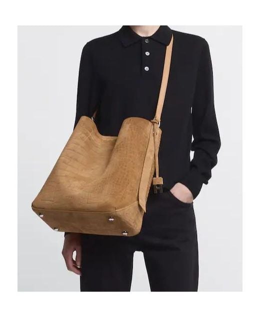 Hogan Brown Hocket Medium Hobo Bag