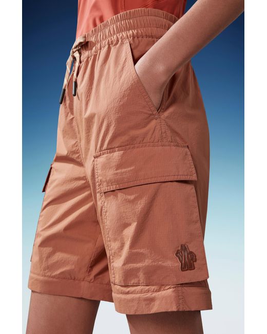 Moncler Red Grenoble Pocket Detailed Cargo Trousers