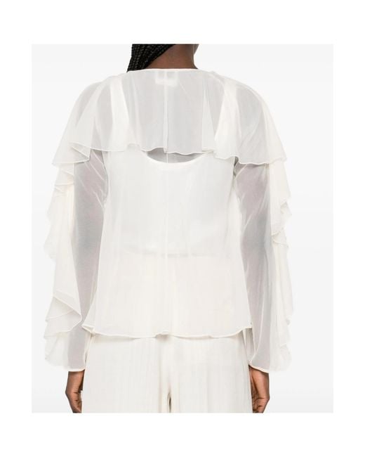 Forte_forte White Ruffled Blouse