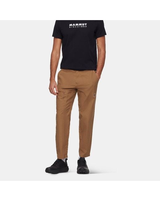 Mammut Brown Tamaro Belt-Detail Trousers for men