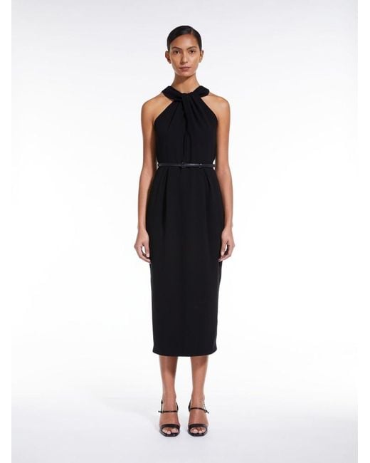 Max Mara Black Pleated Dress