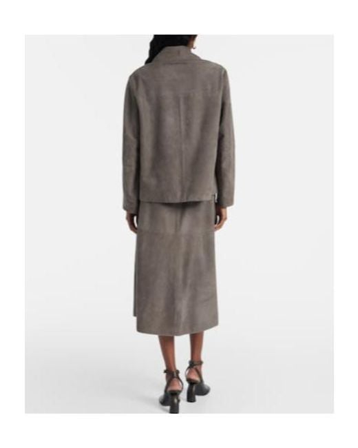 Max Mara Brown Suede Shirt Jacket