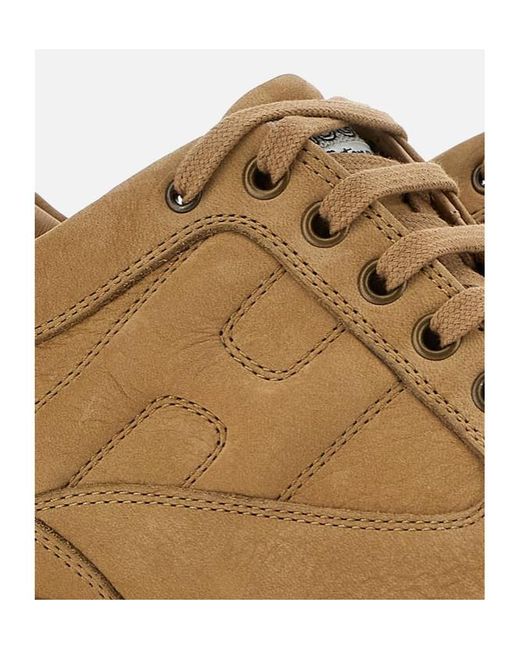Hogan Natural Interactive Lace-Up Sneakers