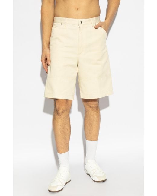 Moncler Natural Denim Shorts for men