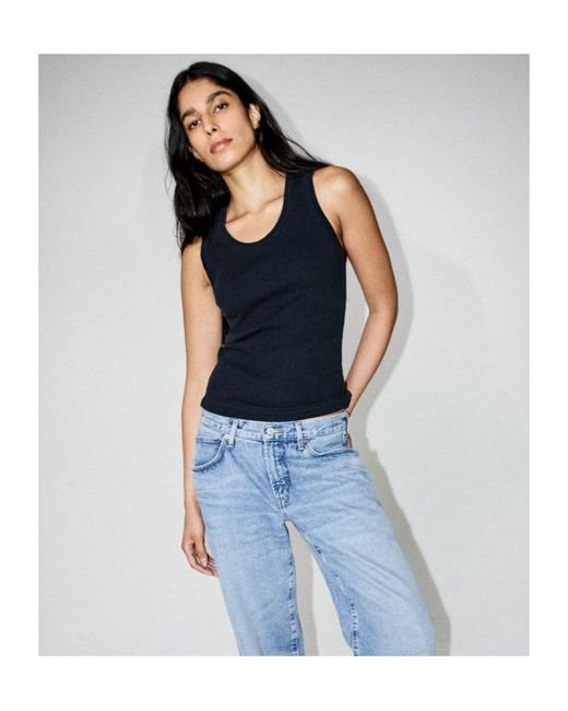 Agolde Blue Poppy Sleeveless Tank Top