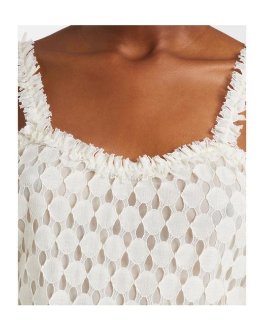 Ulla Johnson White Lace Cotton Blend Top