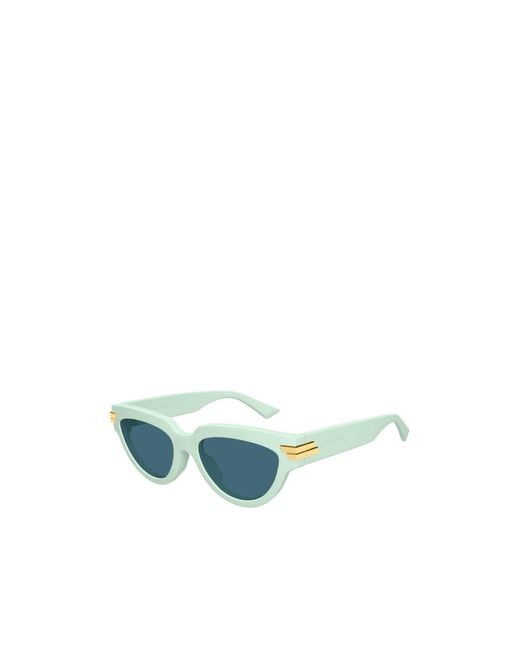 Bottega Veneta Green Eyewear Cat Eye Frame Sunglasses