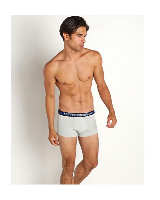 Emporio Armani Gray Elastic Waist Underwear for men