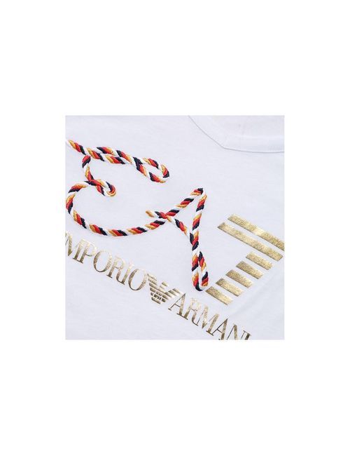 Emporio Armani White Logo Printed T-Shirt