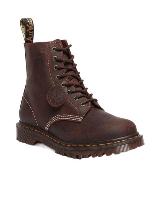 Dr. Martens Brown 1460 Wax Commander Boots for men