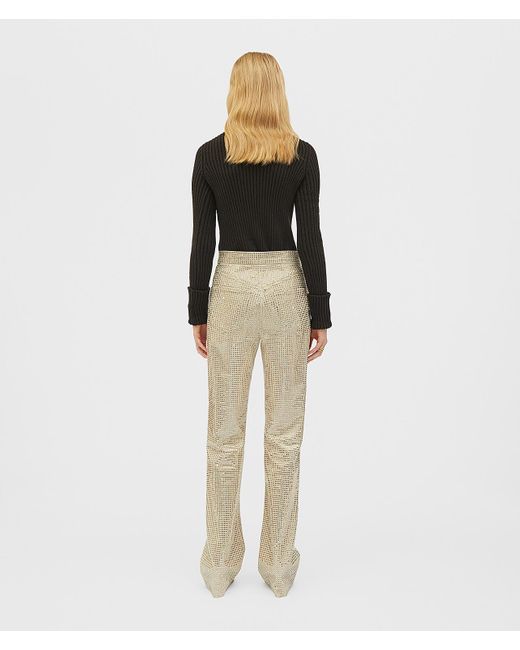 Bottega Veneta Black Rib Knit Turtleneck Jumper