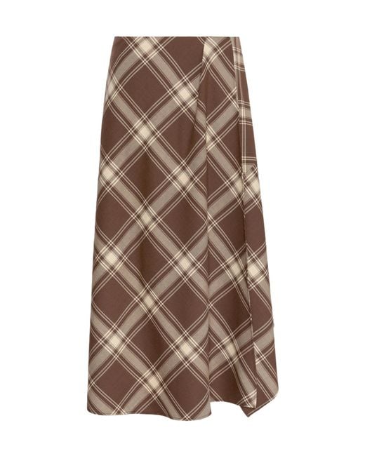 Weekend by Maxmara Brown Wool Twill Skirt
