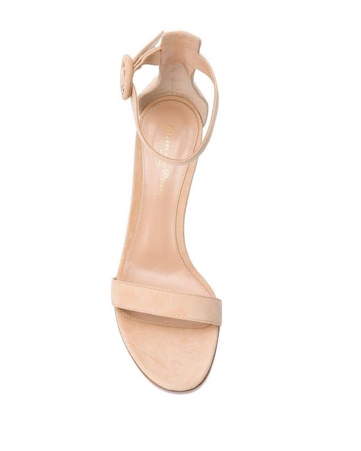 Gianvito Rossi White Portofino Suede Sandals