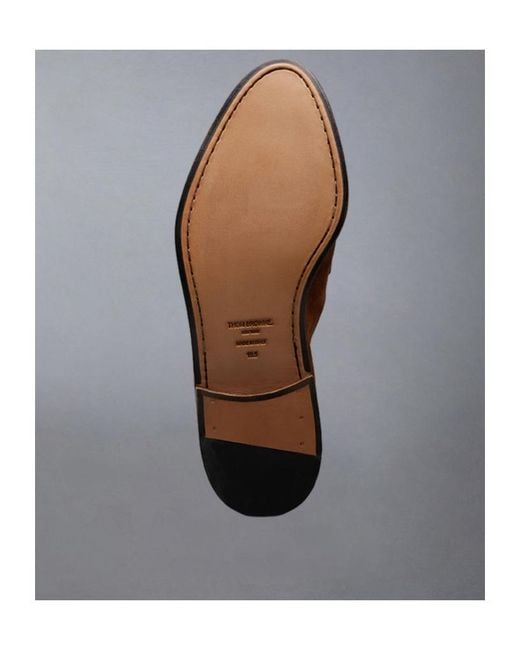 Thom Browne Brown Rwb Striped Varsity Penny Loafers for men
