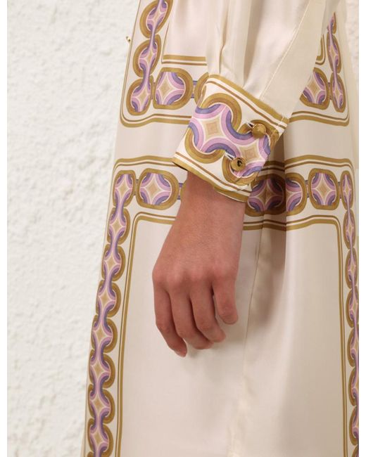 Zimmermann Natural Luna Retro Midi Dress