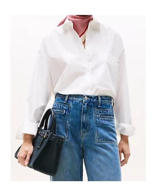 Tommy Hilfiger White Button-Down Pocket Shirt
