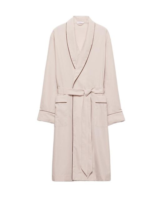 Prada Multicolor Cotton Blend Robe Coat for men