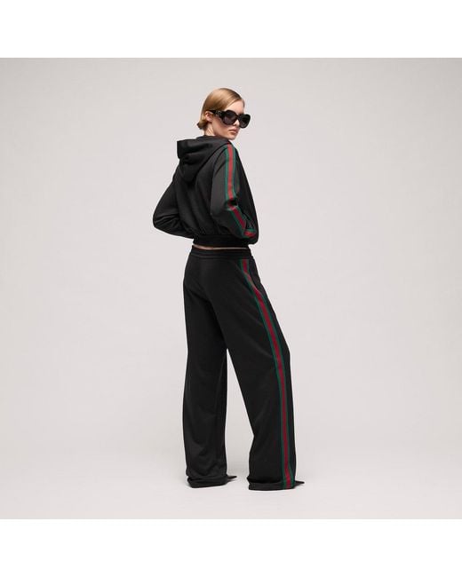 Gucci Black Web Leisure Pants