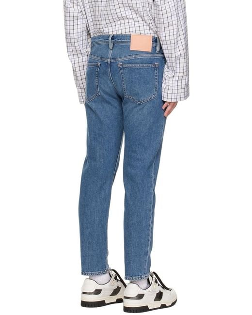 Acne Blue High-Rise Cropped Jeans for men