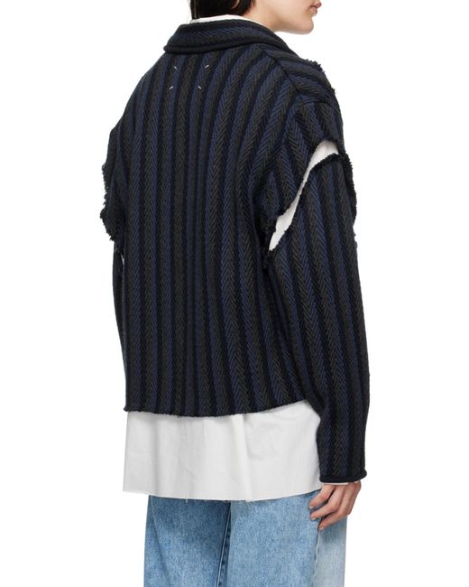 Maison Margiela Black Paisley Poplin Shirt for men