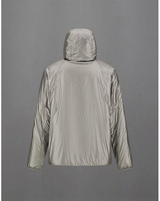 Herno Gray Laminar Metallic Shield Hooded Jacket for men