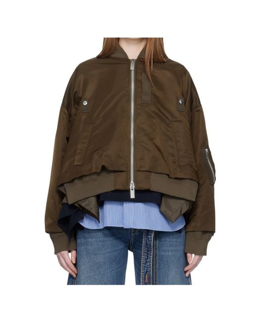 Sacai Brown Pilot Casual Jacket