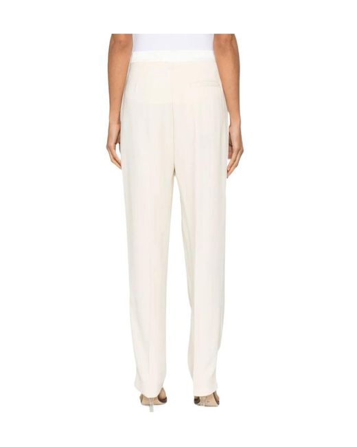 Forte_forte White Pleat-Detail High-Waist Trousers