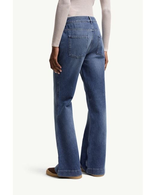 Moncler Blue Flared Leg Jeans