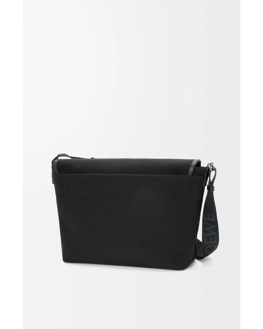 Loewe Black Medium Flex Messenger Bag for men