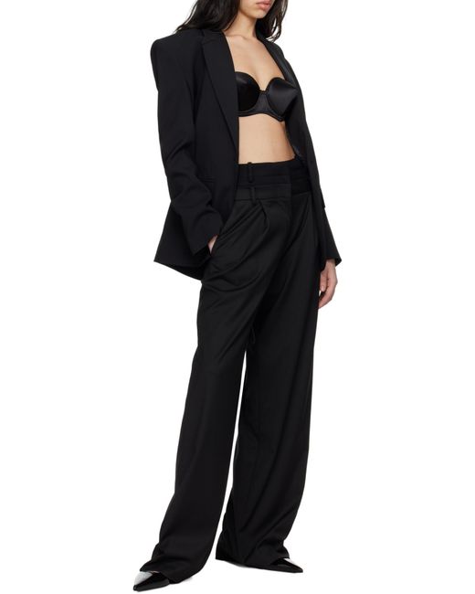 Dolce & Gabbana Black Conical Cups Satin Balconette Bra