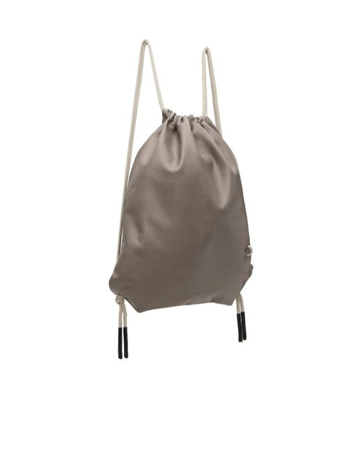 Rick Owens Brown Drawstring Backpack for men