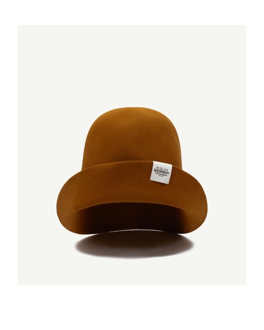 Ruslan Baginskiy Brown Logo-Patch Bell-Shaped Hat