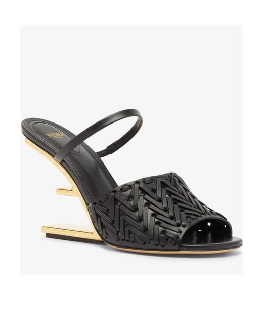 Fendi Black First High-Heeled Sandals