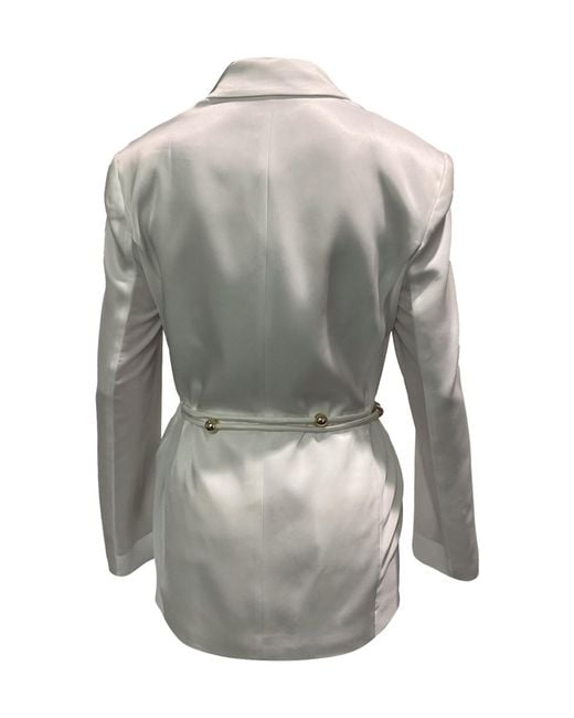 Pinko Gray Rope Tie Jacket