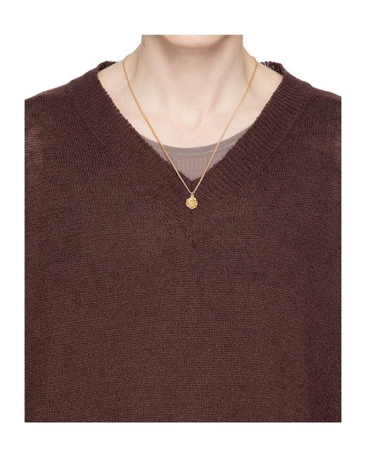 Emanuele Bicocchi Metallic Rose Necklace for men