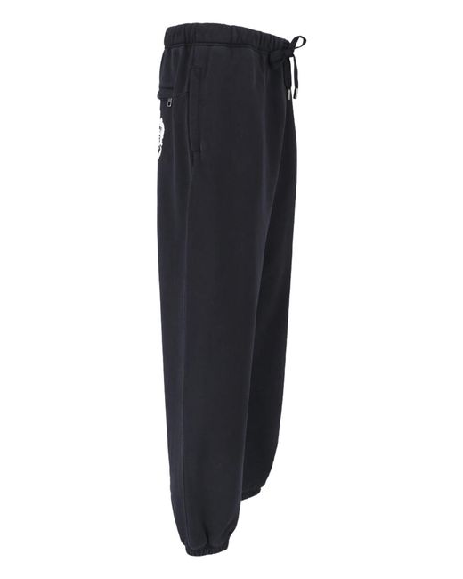 Dolce & Gabbana Blue Heraldic Printed Elastic Waist Track Pants for men
