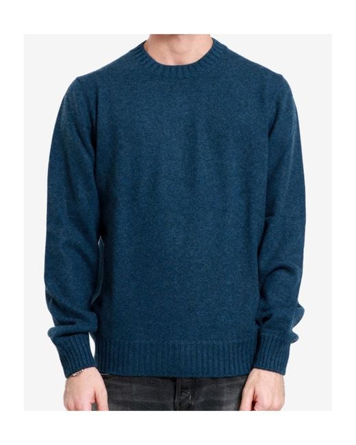 Gran Sasso Blue Crewneck Knitted Jumper for men