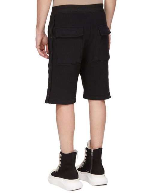 Rick Owens Black Concordians Pusher Shorts for men