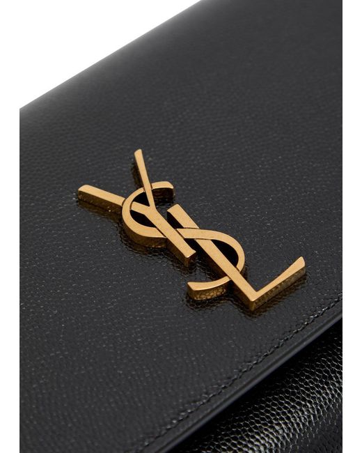 Saint Laurent Black Cowhide Clutch