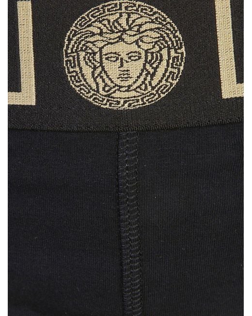 Versace Black Greca Medusa Head 3-Pack Briefs for men
