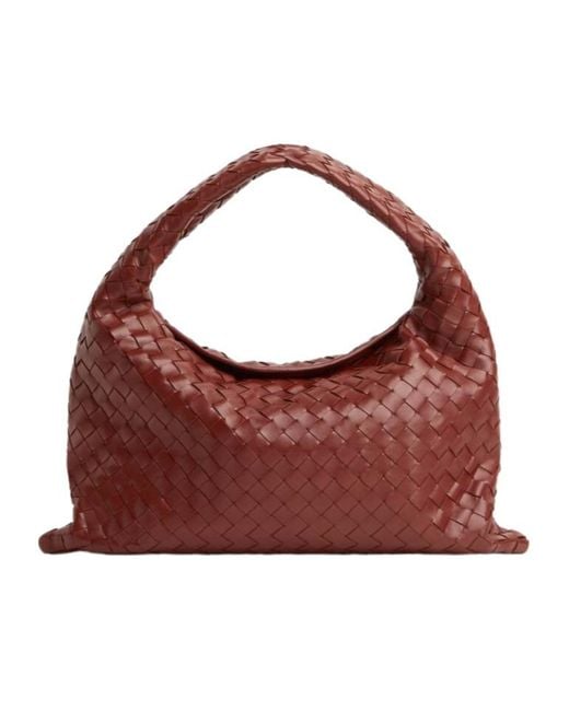 Bottega Veneta Red Calfskin Hop Shoulder Bag